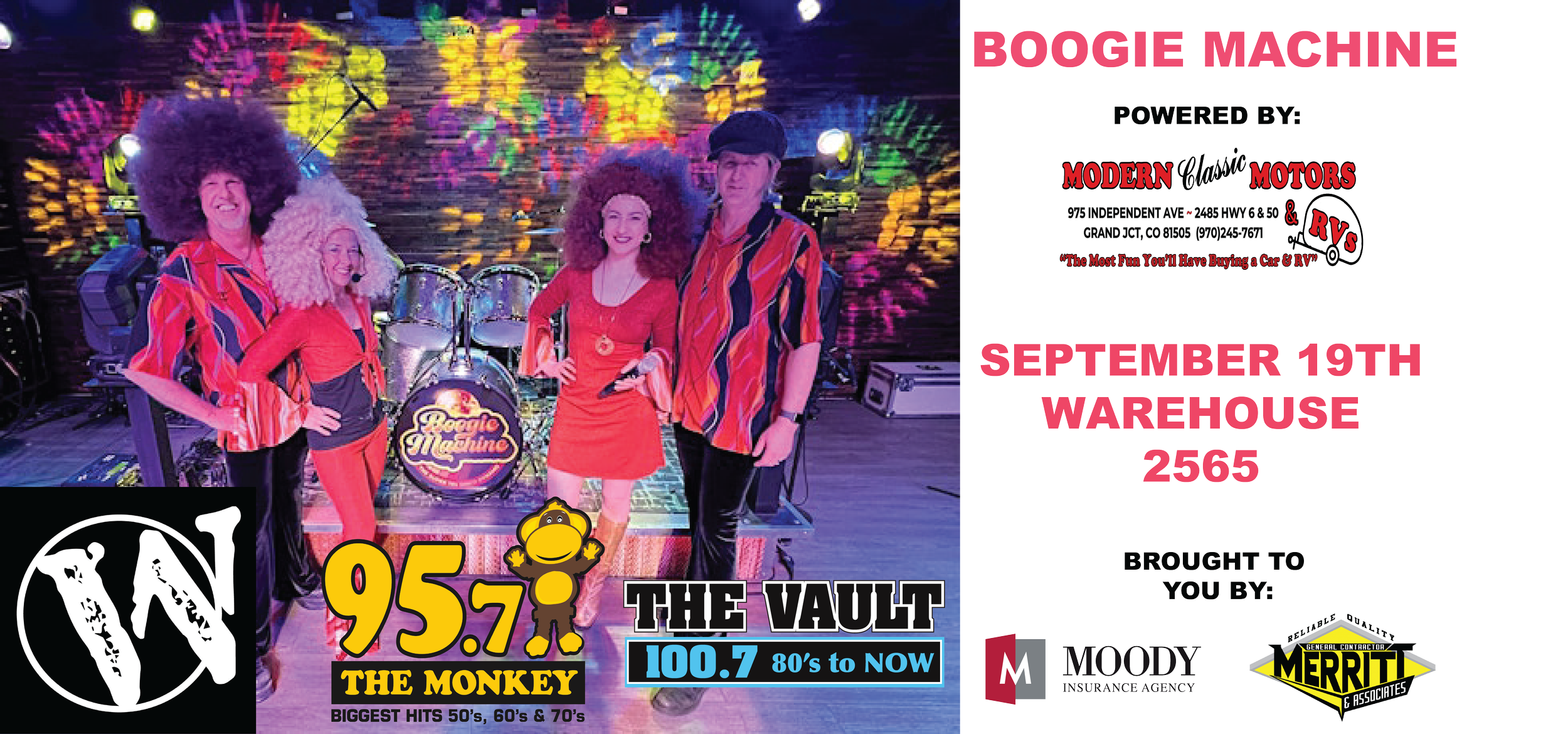 BOOGIE MACHINE — Warehouse 25Sixty-five Kitchen & Bar